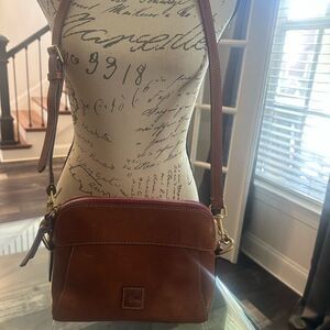 Dooney & Burke Florentine Brown Leather Crossbody Bag